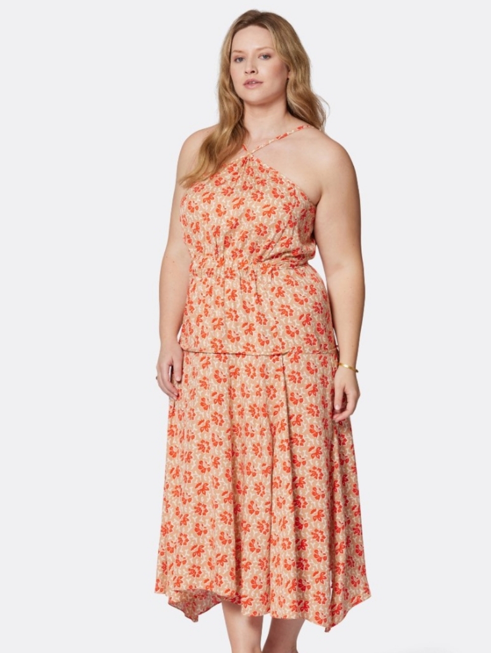 JOIE Sloane Floral Print‎ Midi Dress